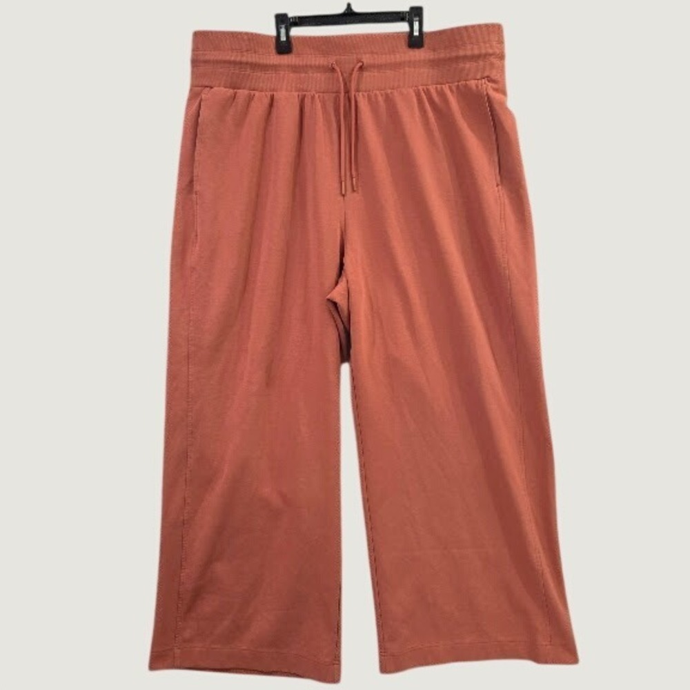 Old Navy Sweatpants Women's XXL Rust Dynamic Fleece Extra High Rise Wide Leg